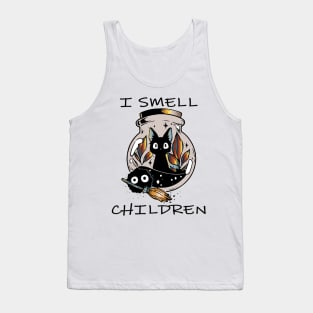 i smell children funny halloween cat magic potion Tank Top